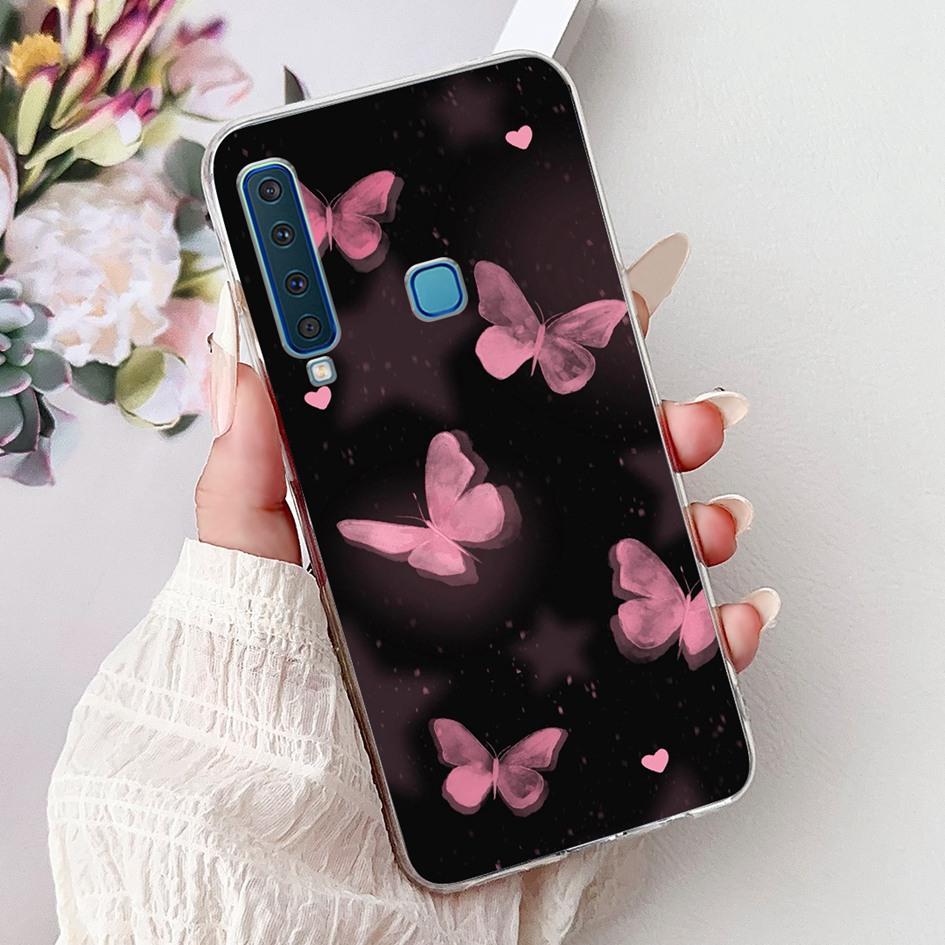 For Samsung Galaxy A7 A9 2018 Case New Fashion Flower Marble Soft Silicone Clear Phone Cover For Samsung A9 2018 SM-A920F Bumper