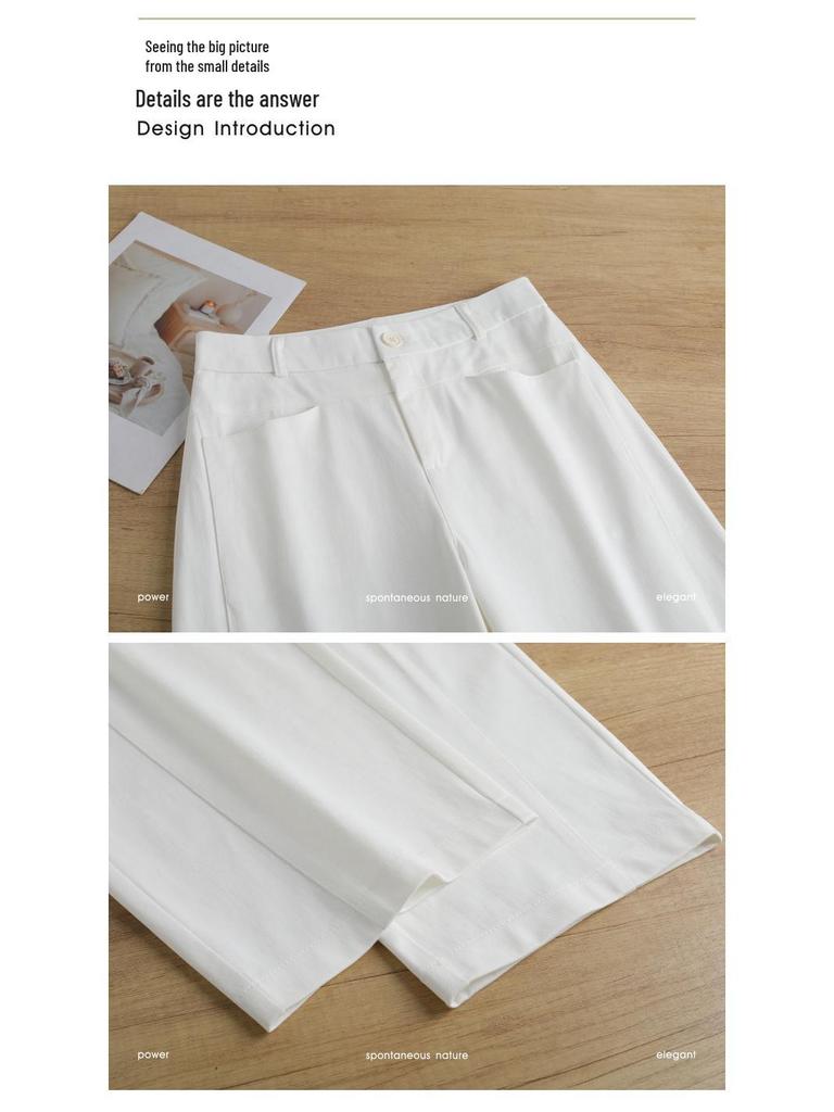 Brand Women's 2026 Fashion Wide-Leg High-Waist Loose Non-Iron Casual Pants