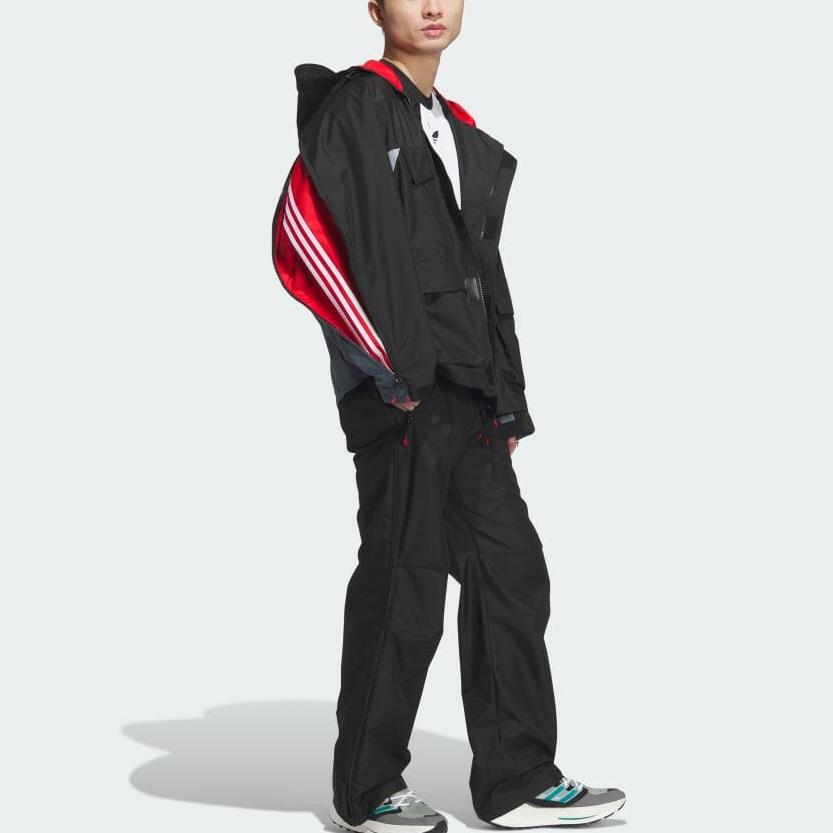 Adidas Originals X Ordinary People Kolaborace FW24 Uti Parka S Kapucí Na Zip Pohodlná Bunda Pánská Bunda Černá JN5825