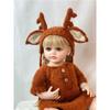 Lifelike 55 cm Silicone Full Body Reborn Baby Girl Dolls Antler Bebe Doll Newborn Toddler Children Birthday Gift Bath Accompany Toy