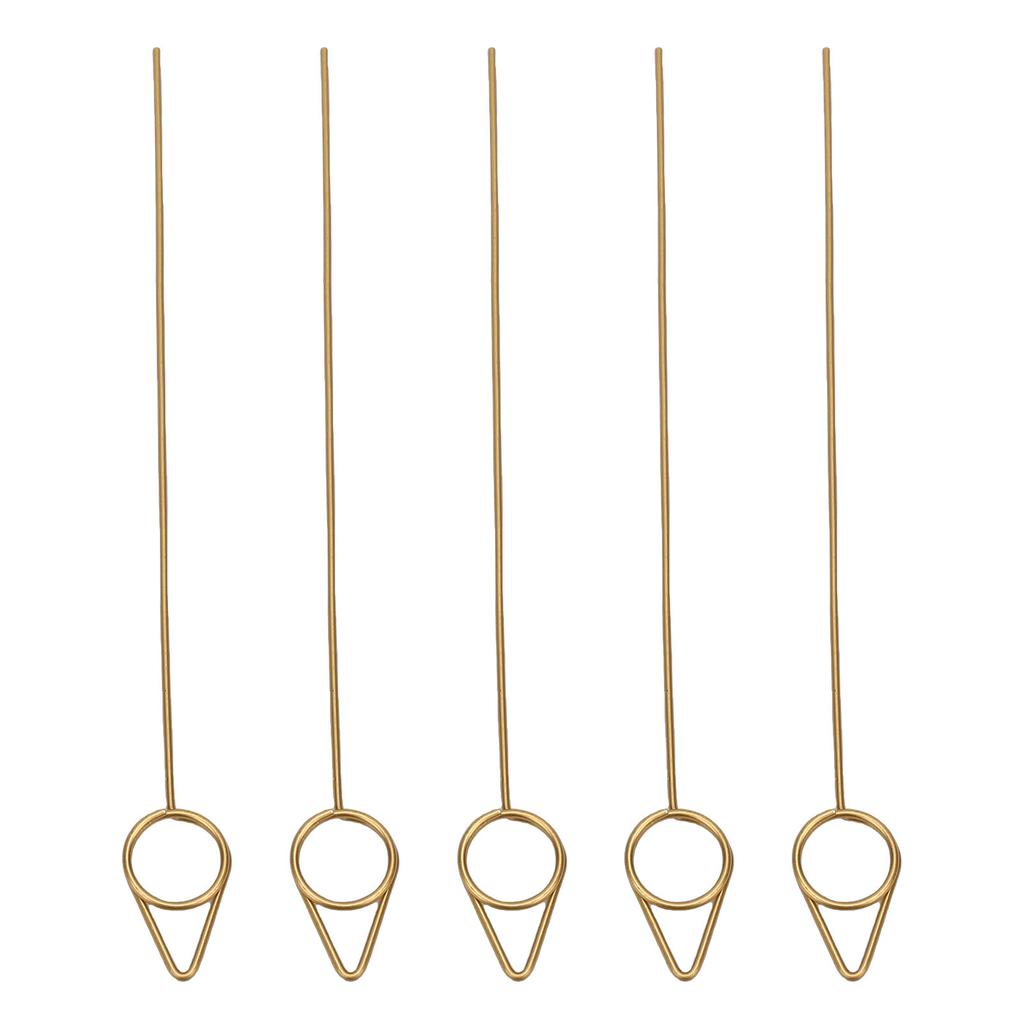 40 PCS Floral Card Holder Picks Gold Cone Shaped Gift Card Bouquet Holders for Photos Memo 150MM