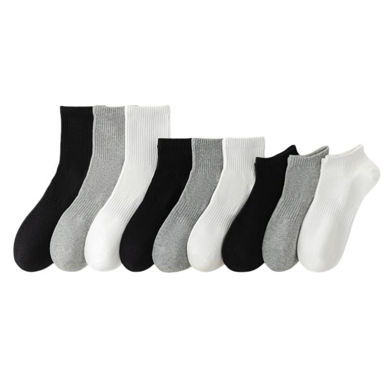 

Unisex Odor-Resistant Cotton Socks - Solid Black & White for All Seasons Ankle сірий колір