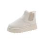 Comemore Winter Women Short Plush Warm Snow Boots Casual Shoes Suede Fur Chelsea Ankle Boots Flats Platform Ladies Shoes Botas