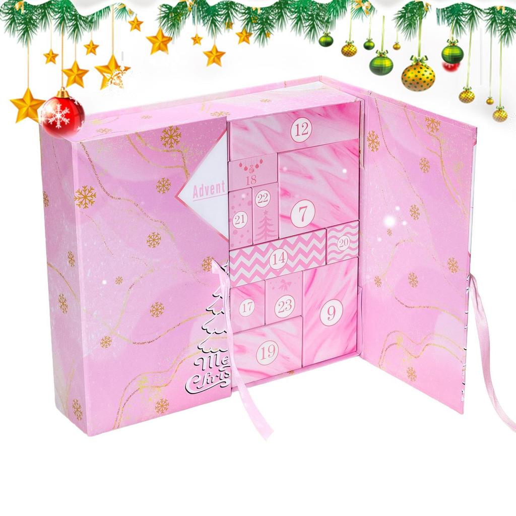 2025 Christmas Countdown Calendar Refillable Candy Holder 24-Day Empty Calendars to Fill gift box For Winter Holiday Xmas Box