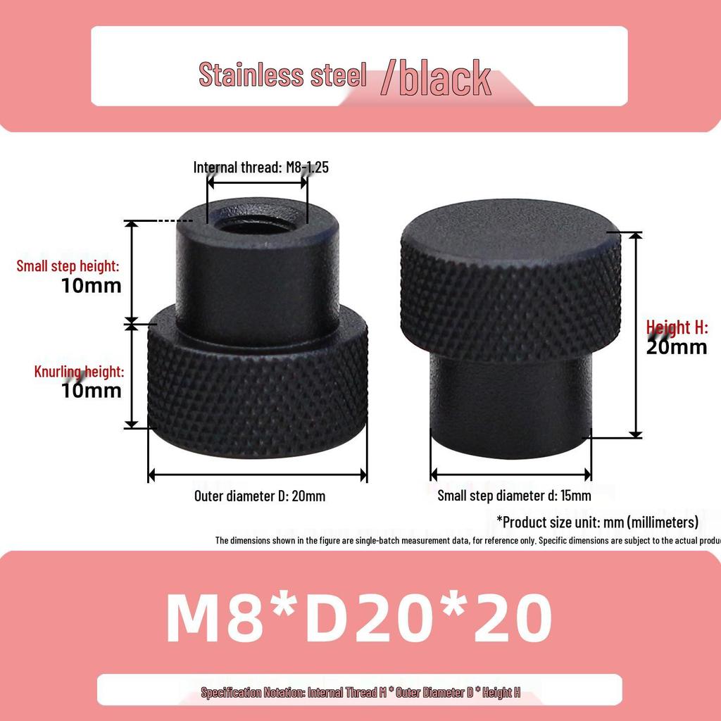 Hongkangming Stainless Steel Knurled Hand-Twist Nut for M3-M12.