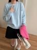 2025 Autumn/Winter Women's Versatile Slimming Knit Cardigan - Korean Style, Round Neck, Button-Up Design