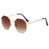 New sunglasses, women's high-end sensitive UV protection, men's driving metal frame, large frame and thin sunglasses.