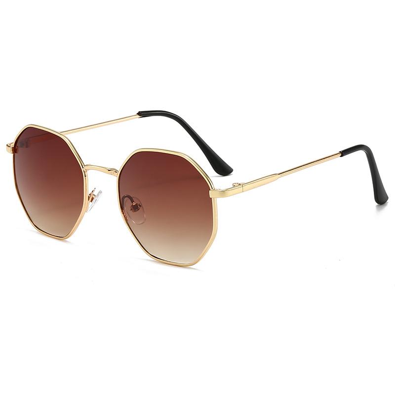New sunglasses, women's high-end sensitive UV protection, men's driving metal frame, large frame and thin sunglasses.