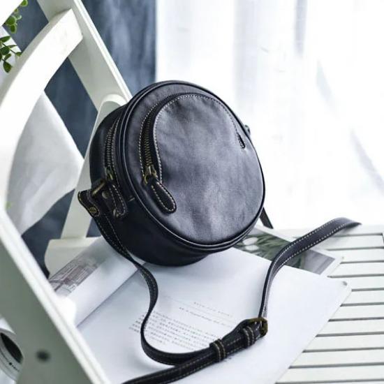 Vintage řemeslné malé kulaté drdoly vrstvené crossbody přes rameno krabičkové kulaté kabelky a tašky pro ženy