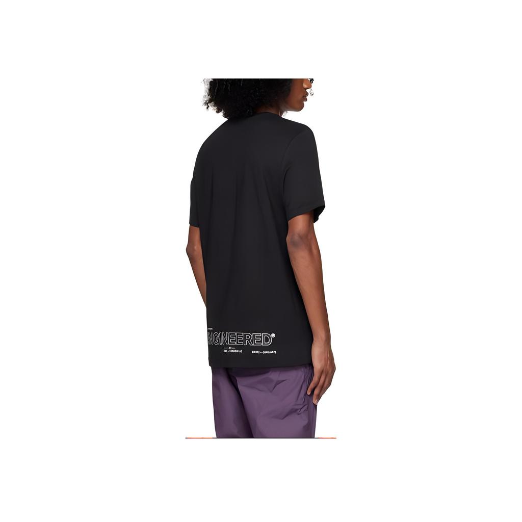 Jordan Logo Printed Straight Cut Crew Neck Pullover Short Sleeve T-Shirt Men Tops Black DQ7358-010