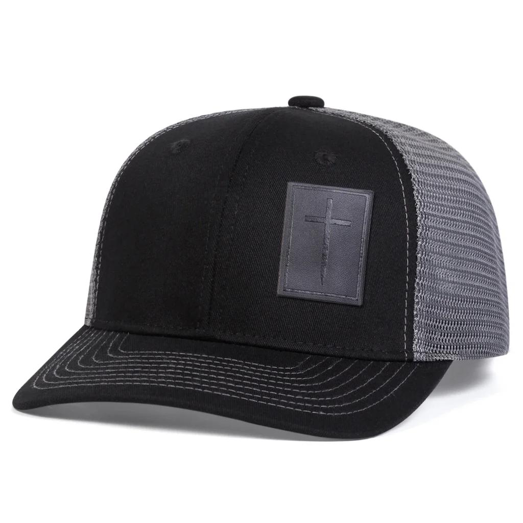 Net Baseball Label Leather Black Cross Neutral Gender Women Men For Caps Spring Summer Outdoor Adjustable Casual Hats Dad Hat Sunscreen Hat