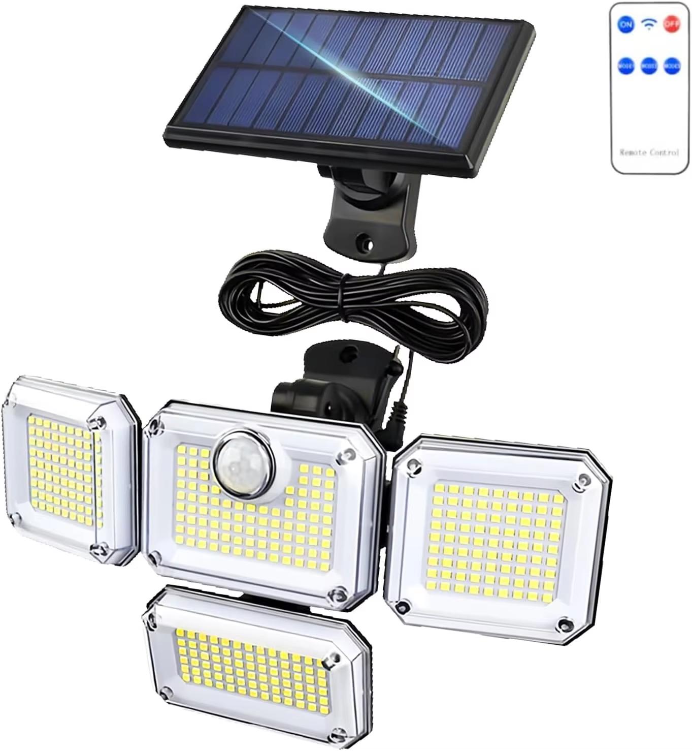 

Solar Outdoor Lamp Outdoor Three Modes Motion Sensor LED Wall Light Street Light Waterproof Energy-saving Lamp Illumination Tool белый