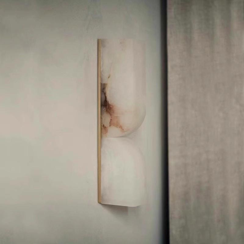 

Natural marble wall lamp 110-220V Nordic luxury snowflake stone LED wall lamp living room Hotel room decoration lighting fixture LED Board&Warm White (2700-3500K)