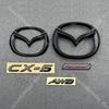 Car Front Hood Emblem Badge Sticker Logo For 2017 18 19 20 21 Year CX-5 Auto Rear Trunk Sticker CX-5 AWD Black Logo