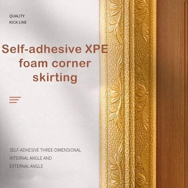 1PC 2.3m/90.55inch Wall Trim Line Skirting Border Self Adhesive Waterproof Baseboard Wallpaper Hallway Ceiling Decor Anti-collis