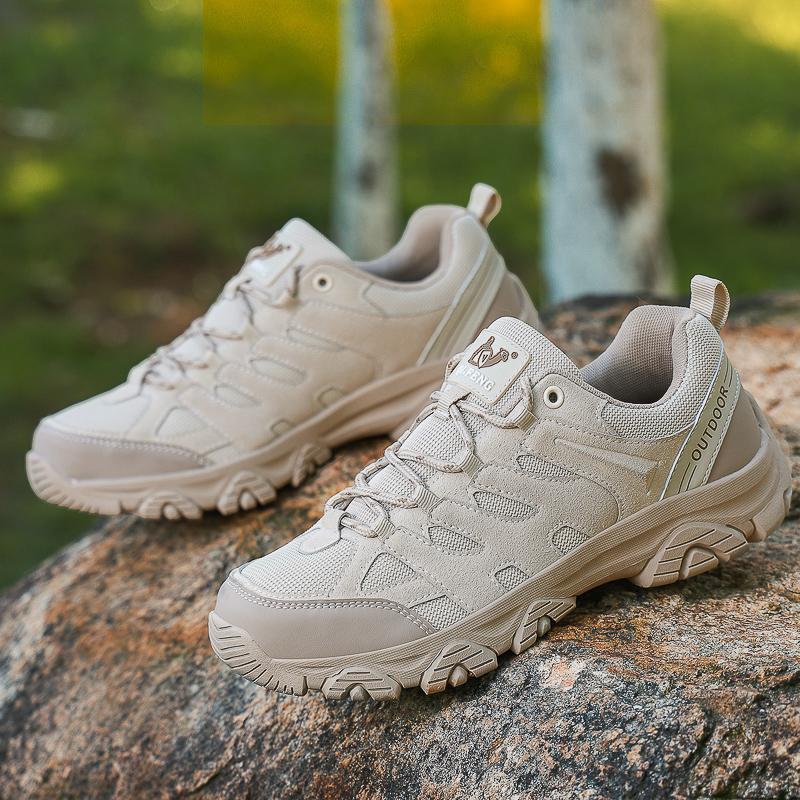 Fashion Outdoor Non-Slip Men's Casual Shoes Breathable Suede Leather Sports Shoes Comfortable Trendy Male Sneakers Lightweight Trainers