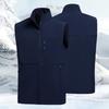 Herren Softshell-Weste für Herbst/Winter - Samtfutter, Wasserdicht, Stehkragen, Ärmellose Outdoor-Jacke.