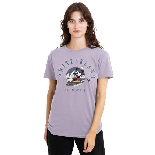 Disney Womens/Ladies Switzerland Mickey Mouse T-Shirt