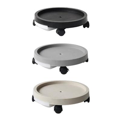 Thickened 14inch Heavy Duty Plant Stand Pallet Rack Gardens Flower Pot Caddies Mobile Round Caster Tray Planter