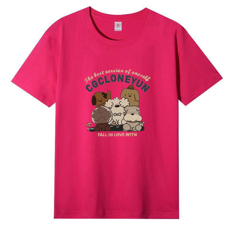 

Женская летняя популярная футболка с короткими рукавами из хлопка, дышащая, свободная футболка с принтом, повседневная 3XL