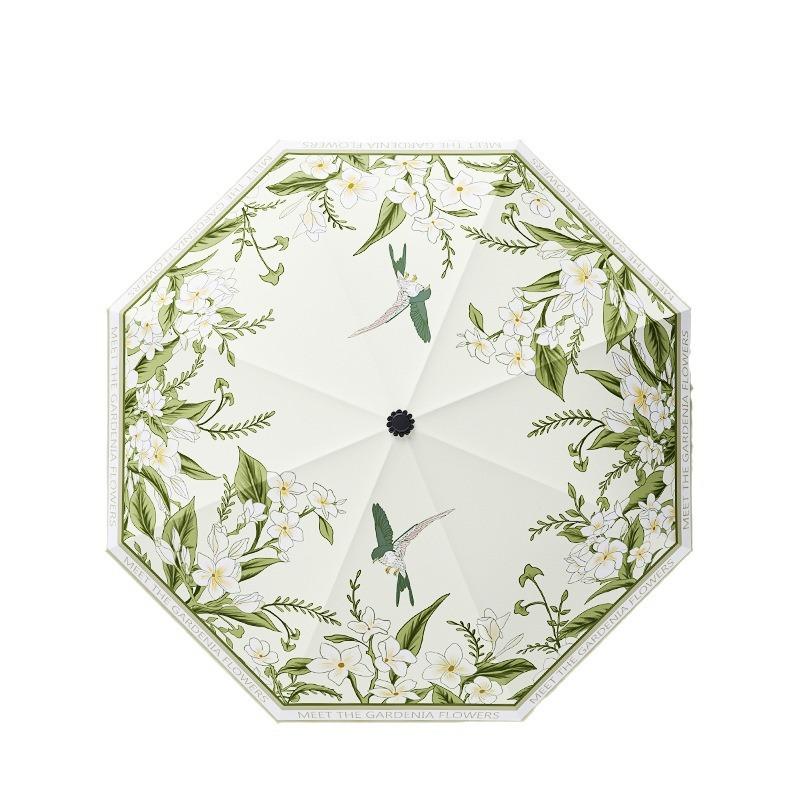 Sunscreen parasol vinyl manual folding umbrella women's advanced sense UV protection full version umbrella