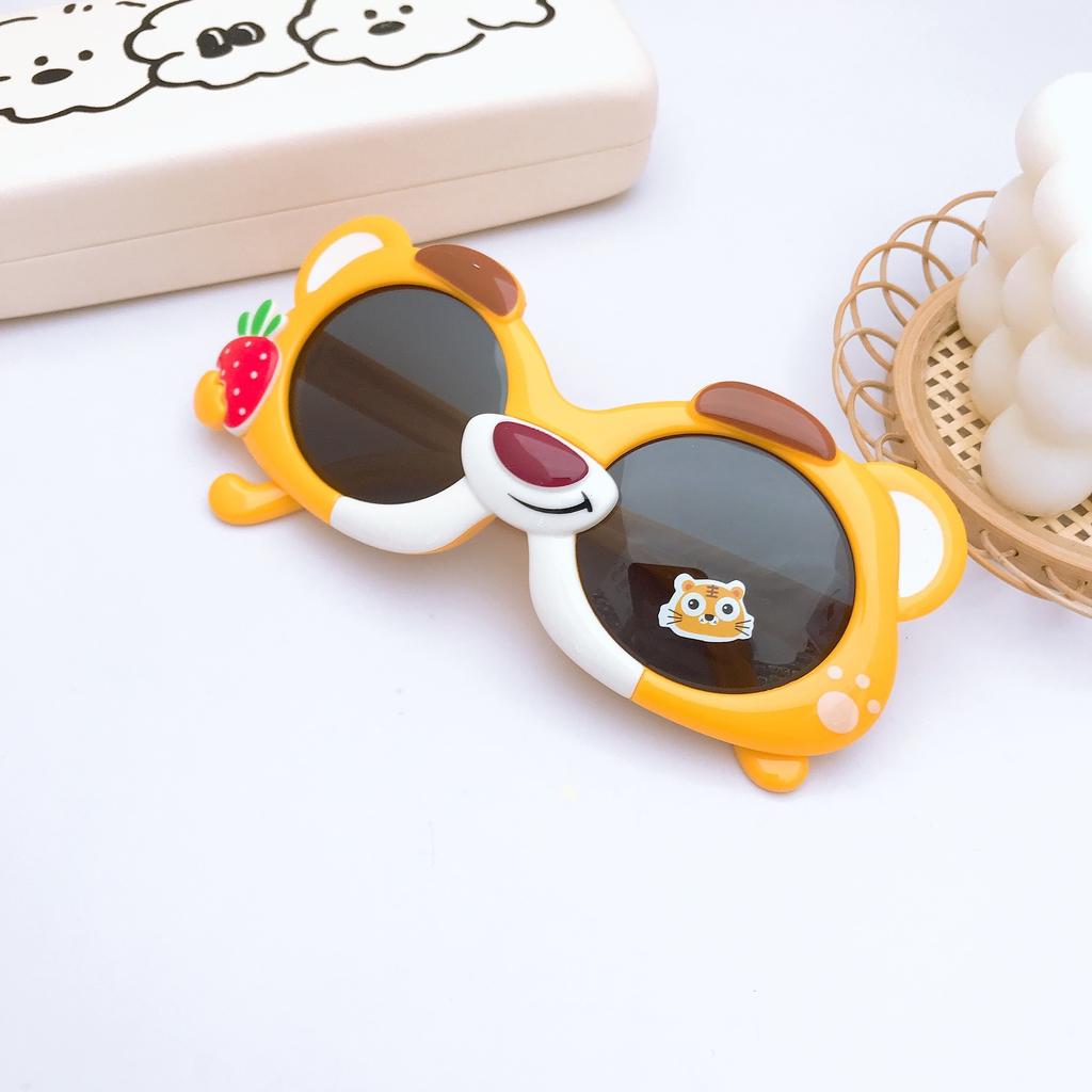 Cartoon Cute Children Polarized Sunglasses Girls Strawberry Bear Sunglasses Children Silicone Sunscreen Sunscreen Glasses