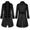 Amazon's New Halloween Medieval Men's Clothing Wish Solid Color Jacquard Retro Men's Uniform Coat in Stock