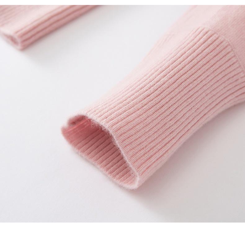 2026 Autumn Women's One-Shoulder Cashmere Sweater - Irregular Sweet Style, Solid Color, Warm & Stylish