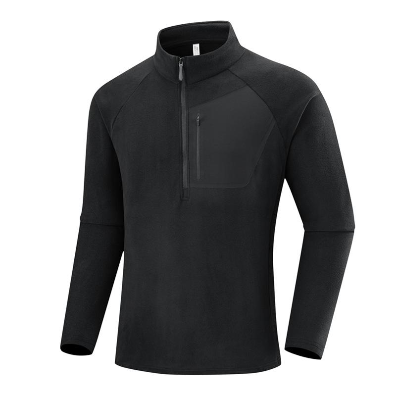 Jachetă Fleece de Exterior pentru Toamnă și Iarnă pentru Bărbați cu Fermoar, Top Fleece pentru Bărbați, Hanorac Fleece Gros și Călduros pentru Bărbați, Jachetă Fleece pentru Bărbați