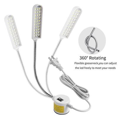 For 10/20/30 LED Sewing Machine Lamp 360 Flexible Adjustable Gooseneck Work Lamp Industrial Lights with Magnetic Base for Workbench