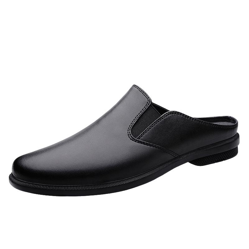 

Fashion Men s Genuine Leather Large Size Breathable Sandals Summer 2025 Casual Hollow Out Slide Slippers Outdoor Anti-Slip Sandals 45