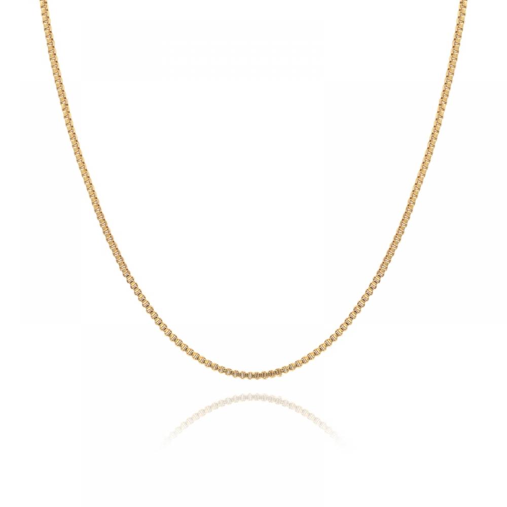 Crystal Haze Box Chain Box Chain Gold Necklace