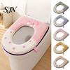 Soft Plush Bathroom Toilet Seat Cover Cover, Thick Washable Pad with Zipper And O-shaped Cushion Handle, Warm Skin-Friendly for O-Shaped U-Shaped