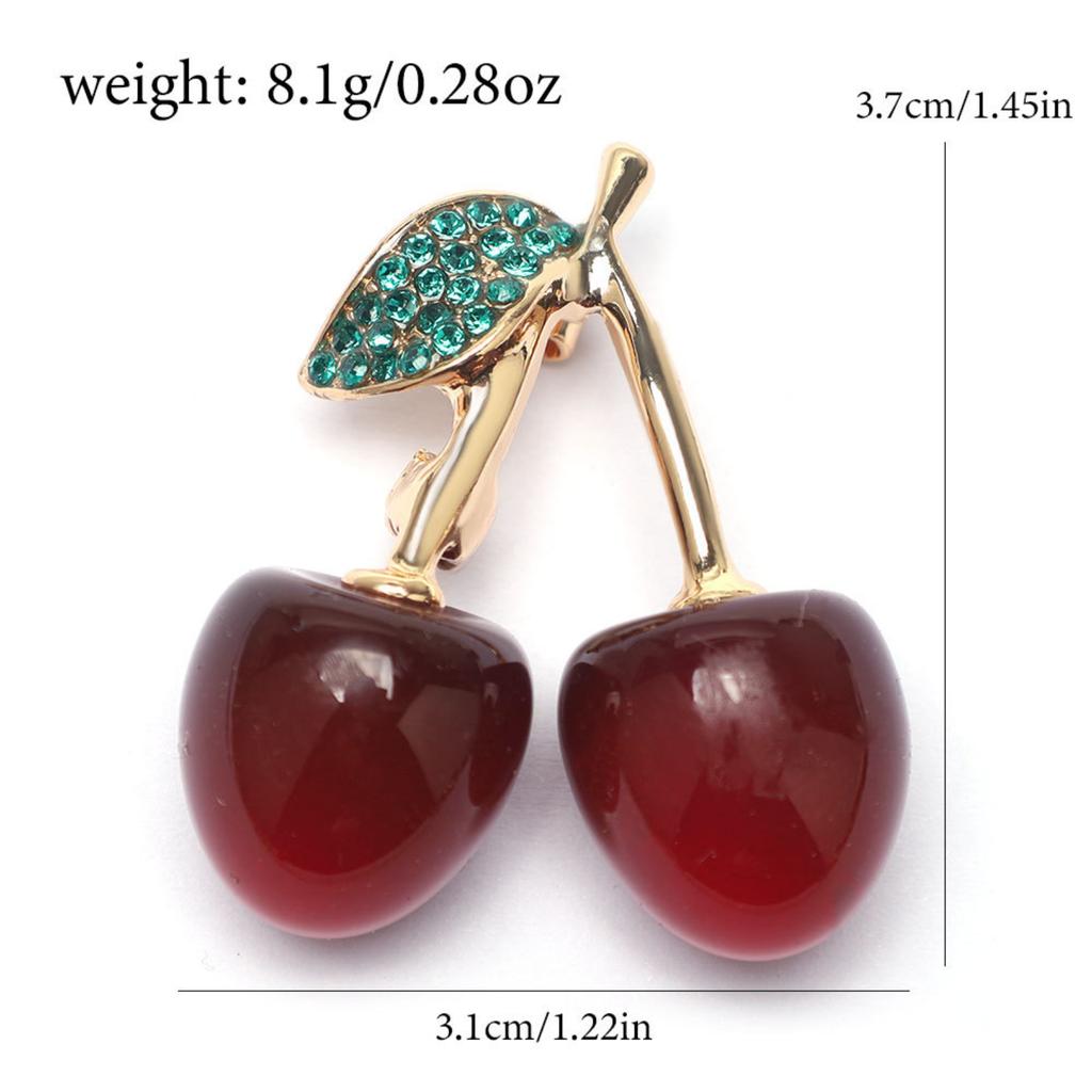 Simuliertes Broschen-Design Diamantbesetzte Kreative Frische Frucht-Brosche für Kleidung, Handtasche und Accessoire