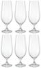 Bohemian Glass LARA Beer Glasses, Set of 6, 380ml, Dishwasher Safe, 40415-380-6