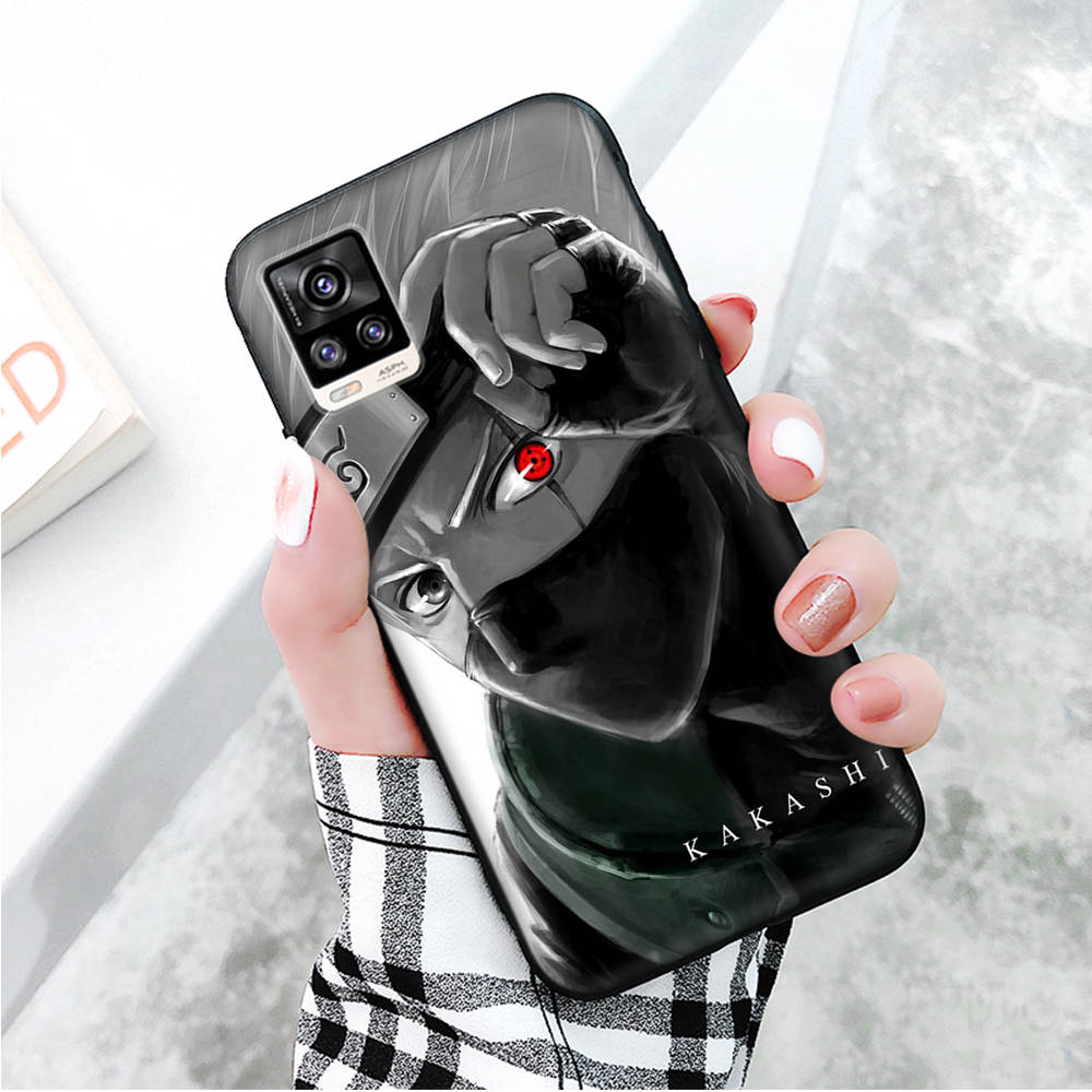 Black Case for Xiaomi Redmi 13C Note 9 iPhone XR 7 8 14 15 11 12 13 X XS Pro Max Samsung A25 S23 S24 FE Ultra Plus Naruto Kakashi