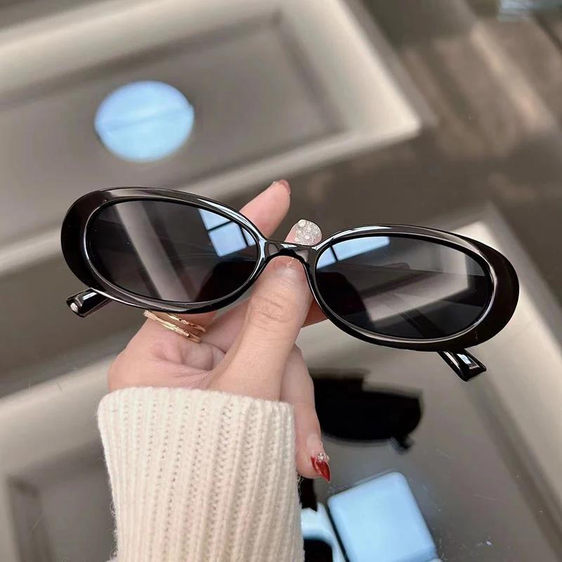 New Fashion Oval Sunglasses Women Luxury Sun Glasses Female Brand Designer Small Frame Mirror Vintage Feminino