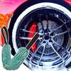 Auto-Radwaschhandtuch Plüsch Rad-Ecken Auto-Trockentuch Doppelseitige Felgenreinigungsbürste mit langem Griff Automobil-Waschwerkzeug