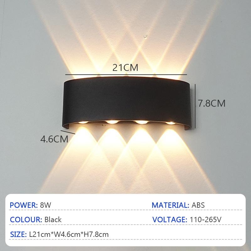 Modern LED Wall Lights Indoor and Outdoor Waterproof Wall Lights Living Room Corridors Courtyard Gardens Outdoor Wall Lights