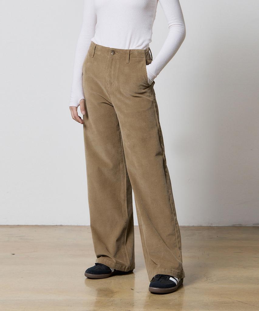 RYUL+WAI Corduroy Straight Long Pants Brown F5