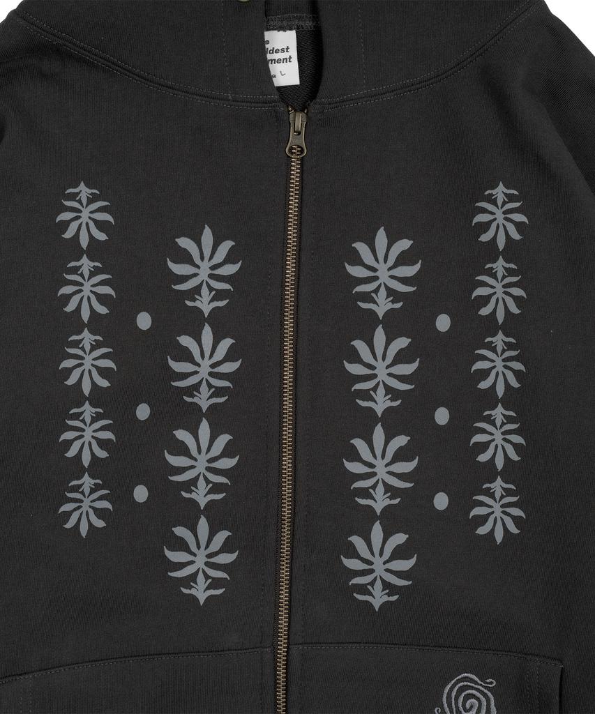 The Coldest Moment Tcm Ethnic Hooded Zip-Up (Charcoal)