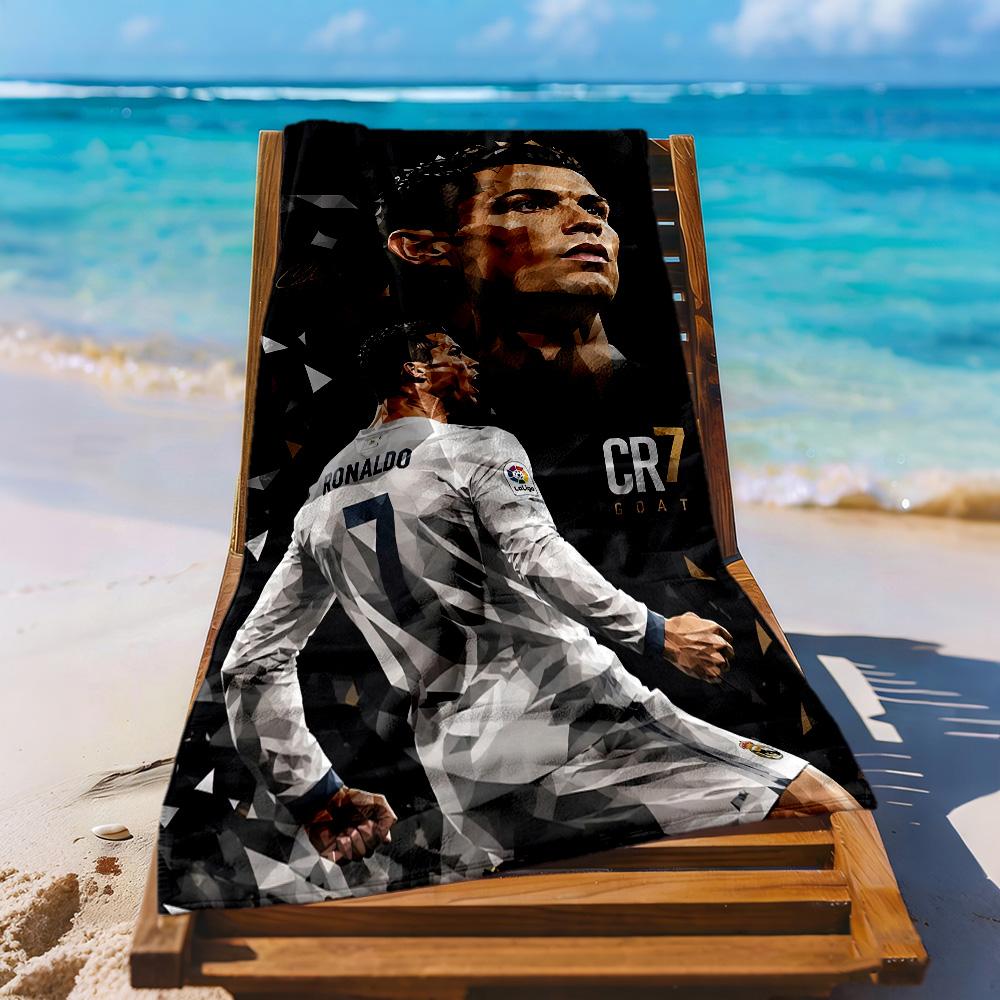 Cristiano Ronaldo Beach Towel Quickdry Soft Microfiber Comfortable Lightweight Suitable For Sports Travel Swimming Yoga Bathroom Beach And Pool