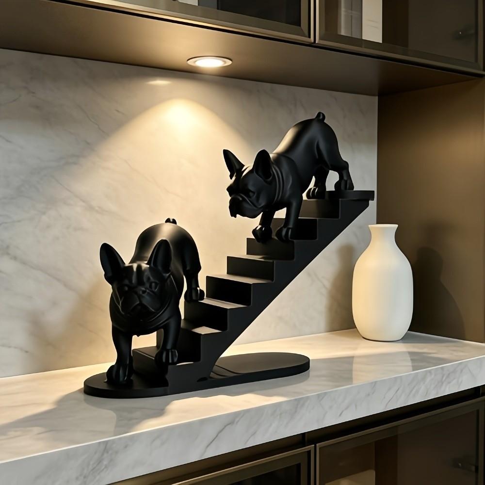 3D Printed French Bulldog Statues Nordic Style Creative Decorative Bulldog Ornaments Funny Canine Statues Crafts Desktop Use