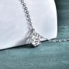 6.5mm Round Cut Six Prong Solitaire Moissanite Pendant Necklace S925 Sterling Silver For Women