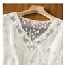 DIMANAF 2025 Summer Women Lace T-Shirt Basic New Fashion Tops Lace Tees Casual Loose Tees