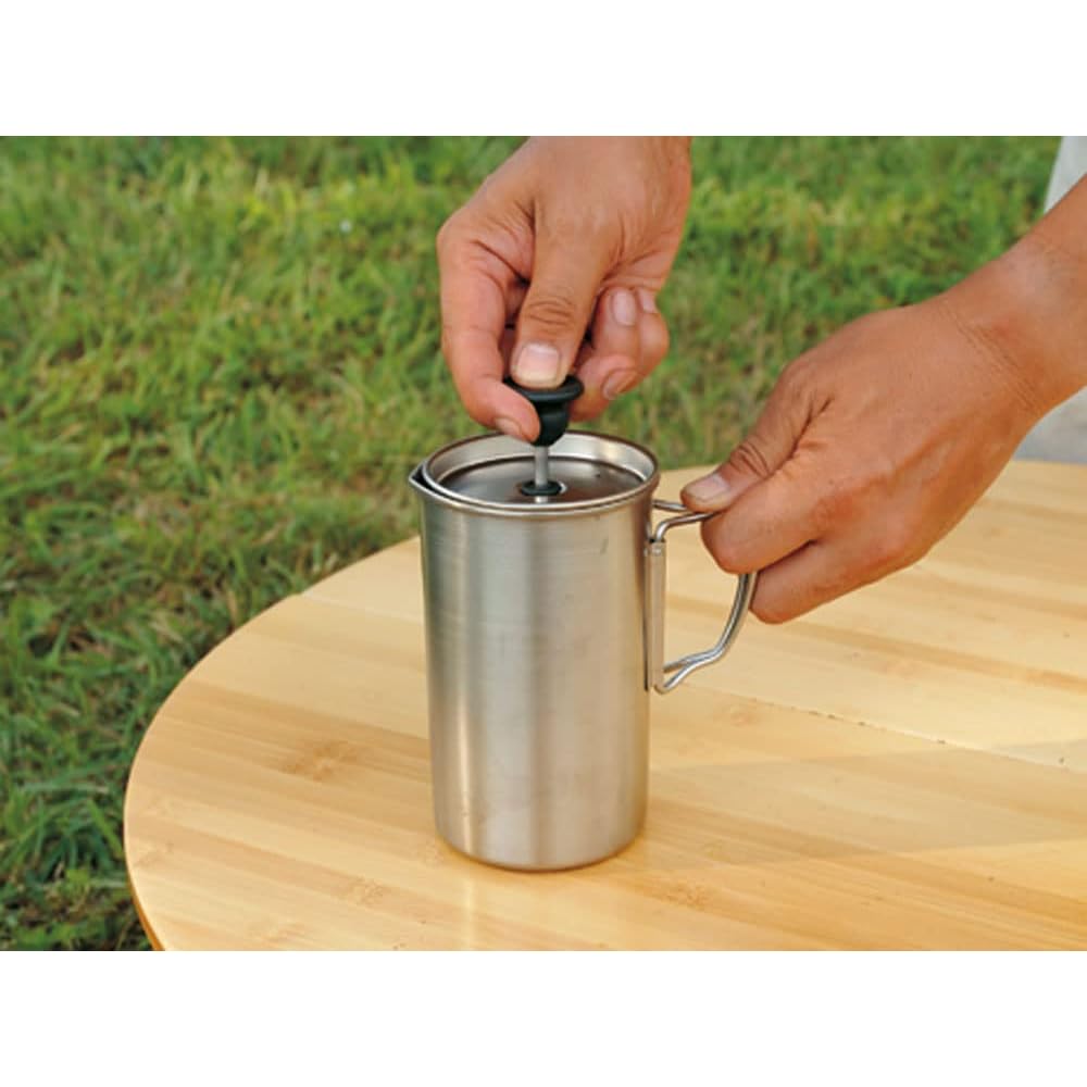 Snow Peak Titanium Cafe Press 3 Cups CS-111 Portable Camping Outdoor Coffee Maker