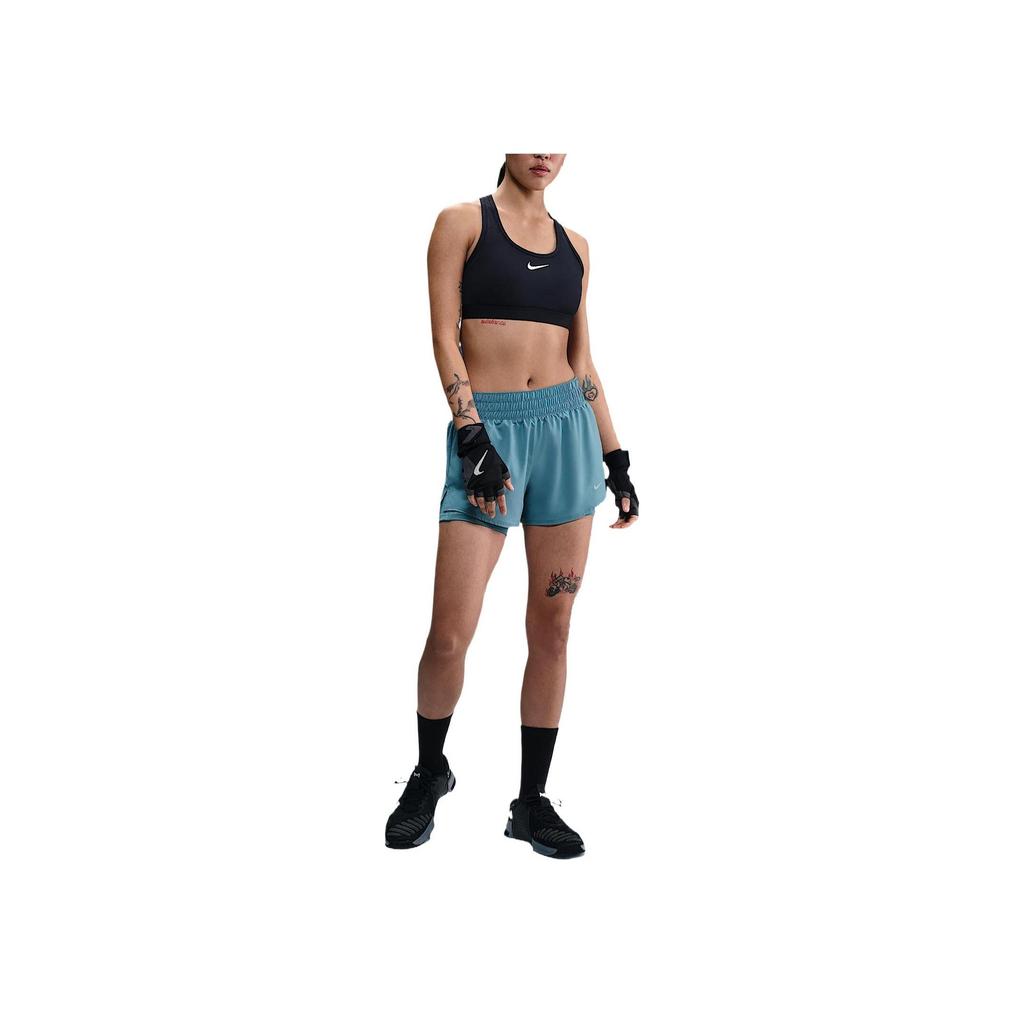 Nike Dri-FIT One Mid-Rise 2-in-1 Shorts Mineral Teal Women DX6013-006