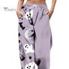 Women Sweatpants Elastic High Waist Adjustable Drawstring Joggers Pants Halloween Pumpkin Print Fitness Pants