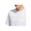 Adidas Solid Color Brand Logo Printed Casual Round Neck Loose Short Sleeve T-Shirt Women Tops White HE4933