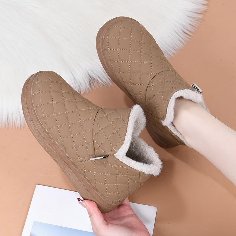 New Cotton Shoes, Women's Thickened Snow Boots, High-top Soft-soled Anti-slip One-foot Lazy Shoes, Thick-soled Shoes